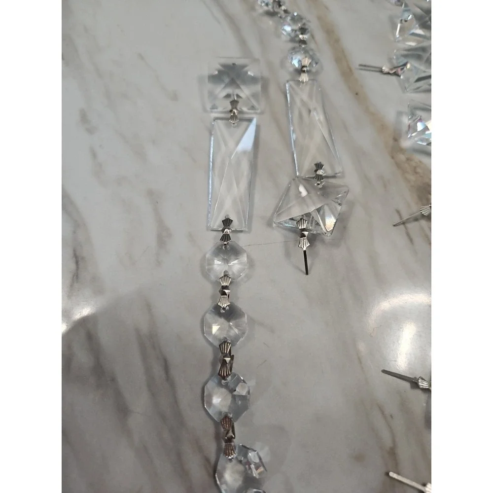 Vintage Octagon Glass Chandelier Prisms 1/2